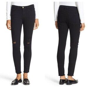 NWT! FRAME 'Le Skinny de Jeanne' Ripped Jeans (32)